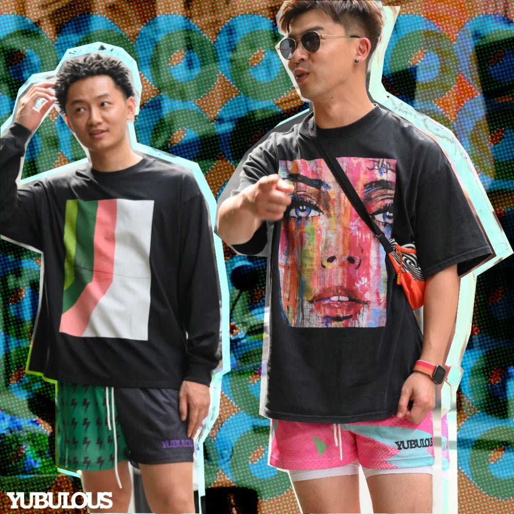 Yubulous Pink Pop Print Shorts